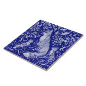 Carreau Blue White Fox Famille Animal Farmhouse Rustique A (Côté)