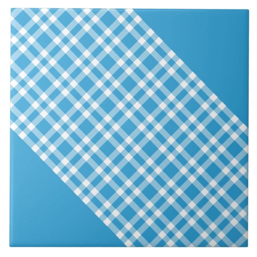 Carreau Blue White Plaid Pattern (Devant)