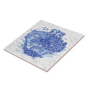 Carreau Blue Willow Rabbit Isle Willow Antiquité Imaginair (Côté)