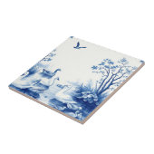 Carreau Blue Willow Swans Lake Scene (Côté)