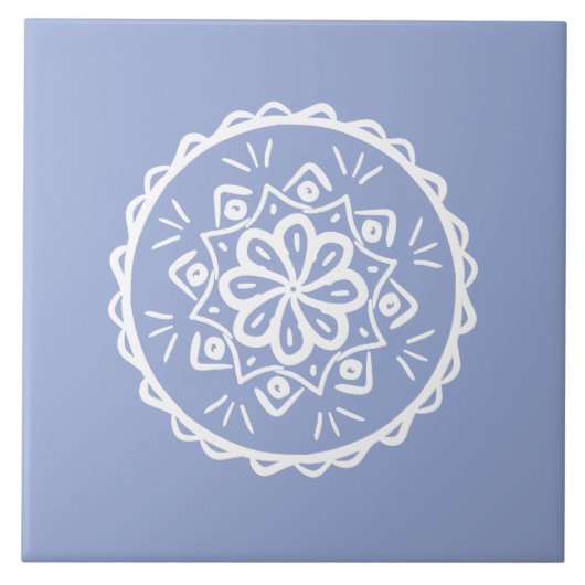 Carreau Blueberry Mandala (Devant)