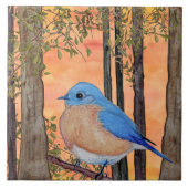 Carreau Bluebird Ceramic Tile, Large (Devant)