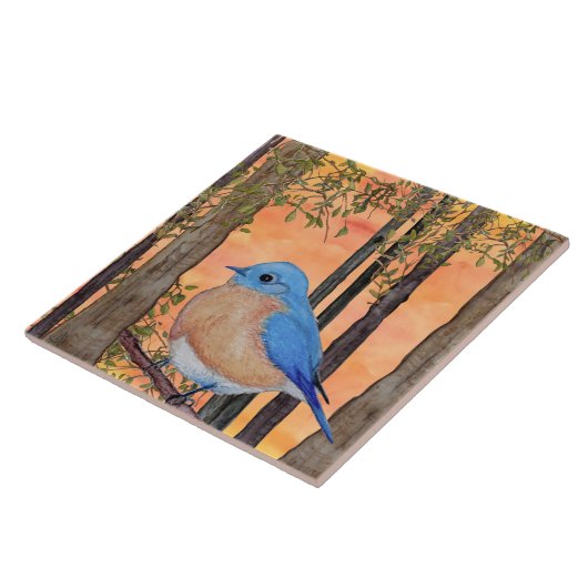 Carreau Bluebird Ceramic Tile, Large (Côté)