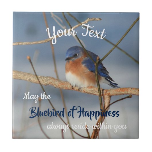 Carreau Bluebird Of Happiness Inspiré Personnalisé (Devant)