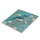 Carreau Bluebird William Morris Inspiré Turquois (Côté)