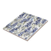 Carreau Bluebonnets Fleurs Bleu Aquarelle Fleurs sauvages (Côté)