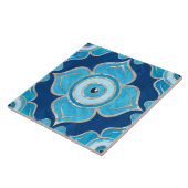 Carreau Blues ornementales et Pearl (Côté)