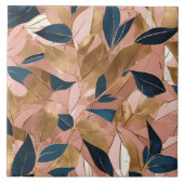 Carreau Blush Pink Gold Boho Collection Feuille populaire (Devant)