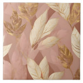 Carreau Blush Pink Gold Collection Feuille tendance Boho (Devant)