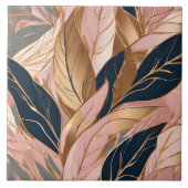 Carreau Blush Pink Gold Modern Boho Collection Feuilles (Devant)