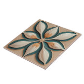 Carreau Blush Teal Tulips Symmetric Art Deco (Côté)