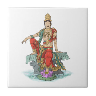 Carreau Bodhisattva de la céramique Compassion