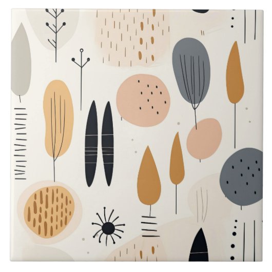 Carreau Boho Abstraite Retro Popular Collection (Devant)