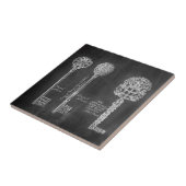 Carreau boho Chalkboard Victorian steampunk clés squelette (Côté)