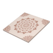 Carreau Boho Chic Mandala Moderne Accent Neutre (Côté)
