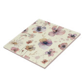 Carreau Boho Cream Blush Watercolor Wildflower (Côté)