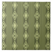 Carreau Boho Diamonds Stripes Olive Green (Devant)