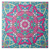 Carreau Boho Festive Mandala (Devant)