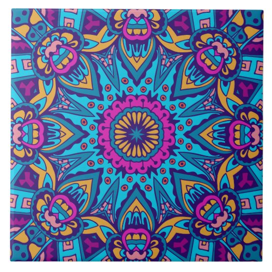 Carreau Boho Festive Mandala (Devant)