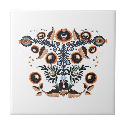 Carreau Boho Folk Motif (Devant)