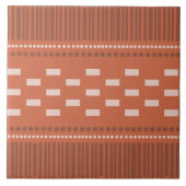 Carreau Boho Lignes Scandinaves Points Rouille (Devant)