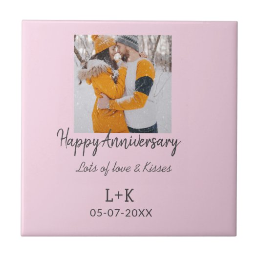 Carreau Boho moderne heureux anniversaire ajouter nom date (Devant)
