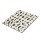 Carreau Boho Monkey Jungle Safari Pattern (2) (Côté)