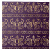 Carreau Boho Purple et Gold Peacock (Devant)