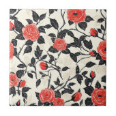 Carreau Boho Retro Carrelage Rose en céramique pour planch (Devant)