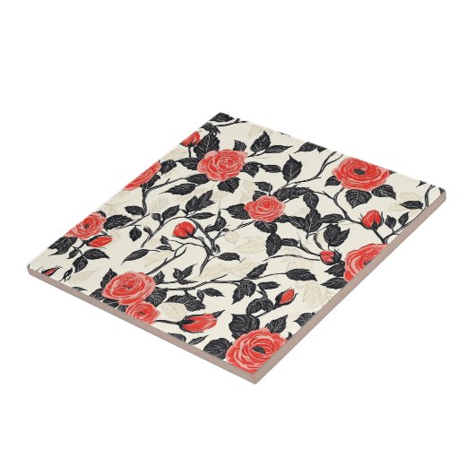 Carreau Boho Retro Carrelage Rose en céramique pour planch (Côté)
