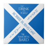 Carreau Boire à manger et toast Robbie Burns Scottish Flag (Devant)