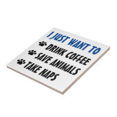 Carreau Boire Du Café, Sauver Des Animaux, Faire Des Siège (Côté)