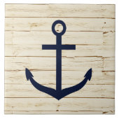 Carreau Bois blanc rustique avec Ancre (Devant)