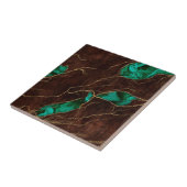 Carreau Bois Brown foncé et Art numérique Abstrait malachi (Côté)