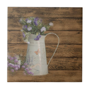 Carreau bois rustique de grange de lavande de pays