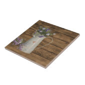 Carreau bois rustique de grange de lavande de pays (Côté)