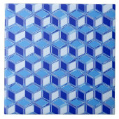 Carreau Boîtes Chrome 3-d - bleu cobalt (Devant)