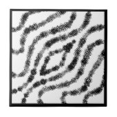 Carreau Boîtes Noires À Cordes Sur L'Art Moderne Blanc (Devant)