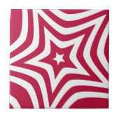 Carreau Bold & Bright Red & White Star dans un Motif vecto (Devant)