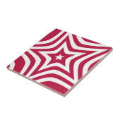 Carreau Bold & Bright Red & White Star dans un Motif vecto (Côté)