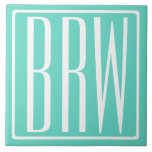 Carreau Bold Modern | White on aqua<br><div class="desc">Classy, bold et moderne.</div>