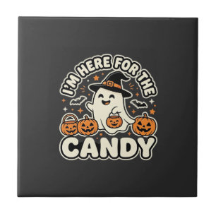 Carreau Bonbons Halloween Fantôme Citrouille Design