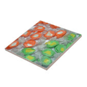 Carreau Bonbons taffants vert et orange (Côté)