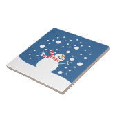 Carreau Bonhomme de neige de vacances d'hiver (Côté)