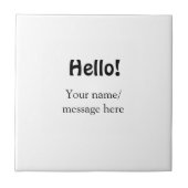 Carreau Bonjour ajouter un message de nom simple minimum é (Devant)