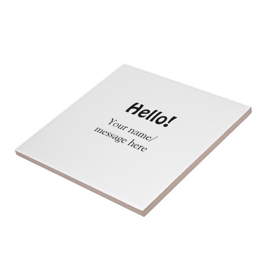 Carreau Bonjour ajouter un message de nom simple minimum é (Côté)