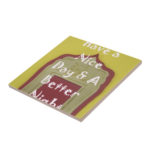 Carreau Bonne journée et une meilleure nuit d'art encadré (Côté)