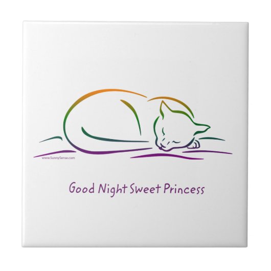Carreau Bonne Nuit Douce Princesse (Chat) (Devant)