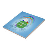 Carreau Bonne planète colorée de Pâques (Côté)