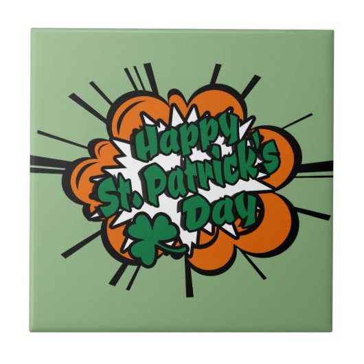 Carreau Bonne Saint Patrick's Day (Devant)